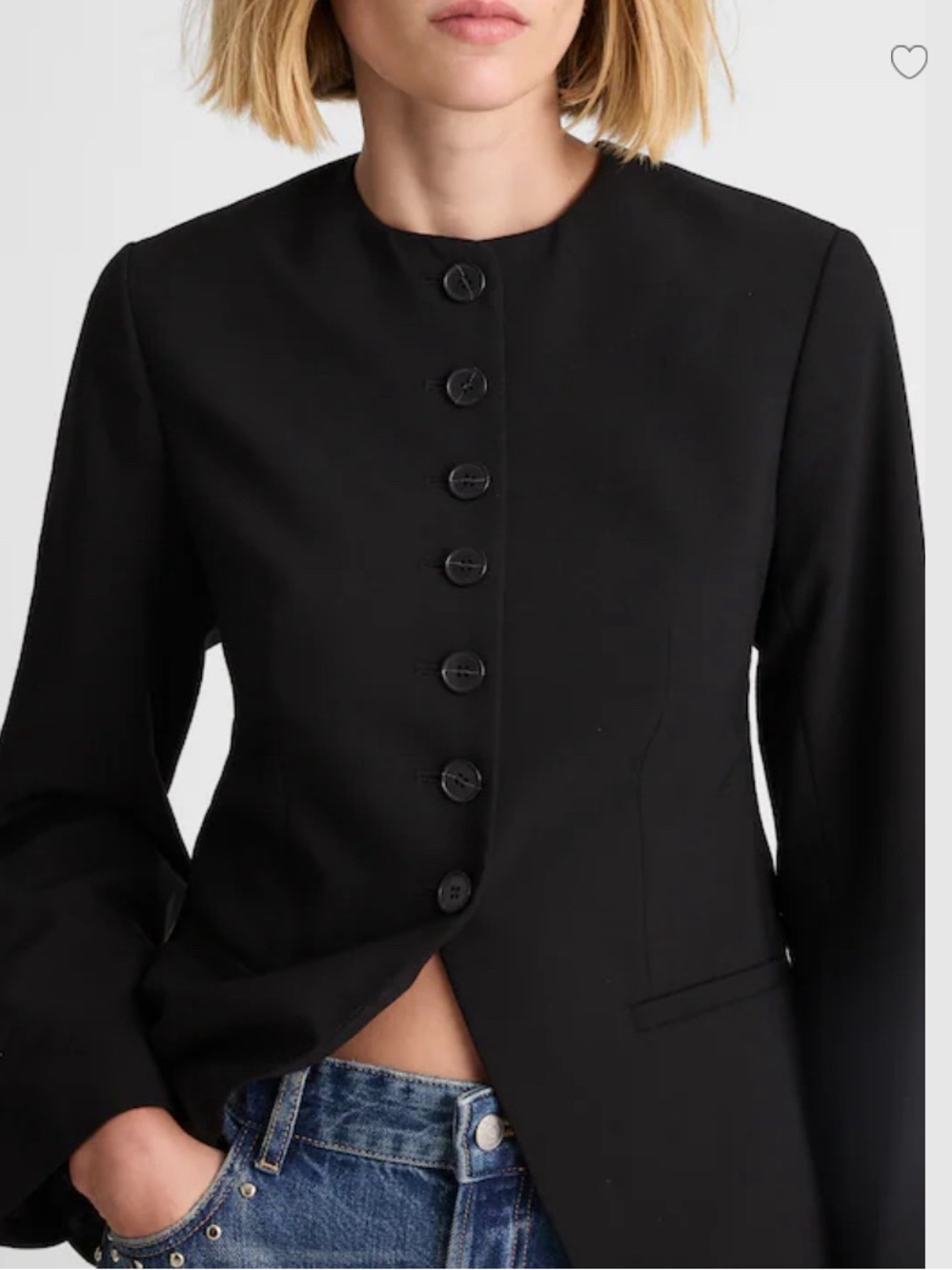 Madewell The Nolita Cutaway Blazer Black